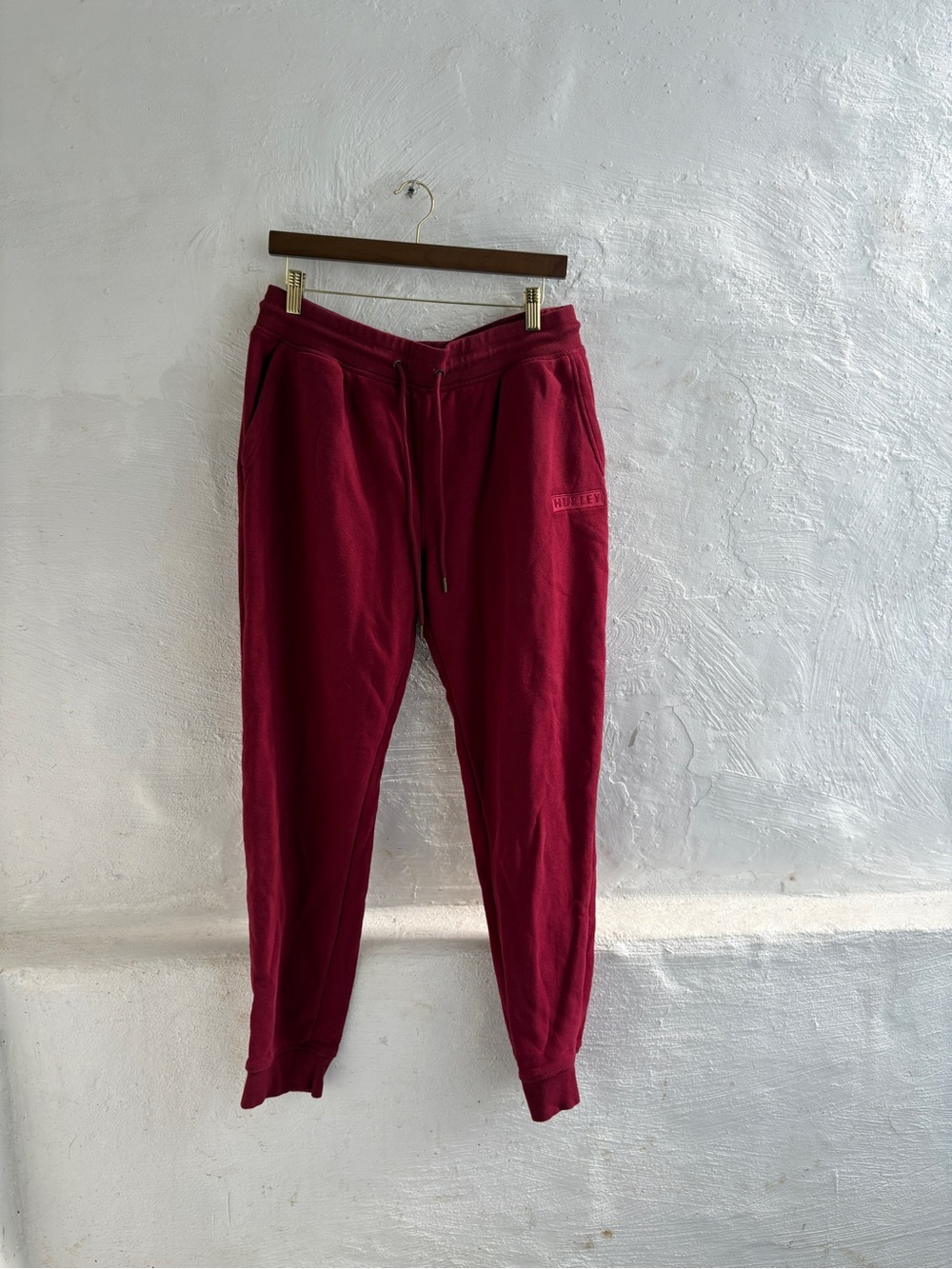 Men’s size large burgundy Hurley joggers